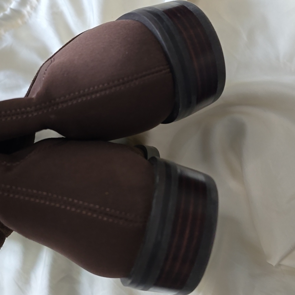 Stuart Weiztman Brown Suede Knee-High Boots - Picture 8 of 9